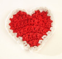 Tiny Red Crochet Heart
